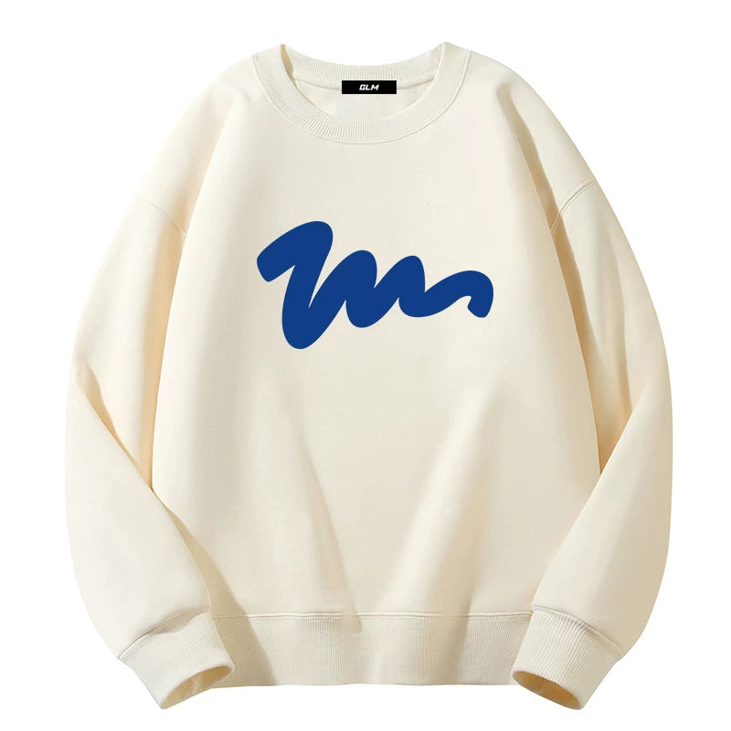 GLM Kişi və Qadınlar üçün Yun Astarlı Dəyirmi Yaxalı Sviter, Payız/Qış İstiliyi, Ağır Çəkili Stil, Amerika Boş Forması, Dəbli Brend Əsas Qat, Kişi Geyimləri