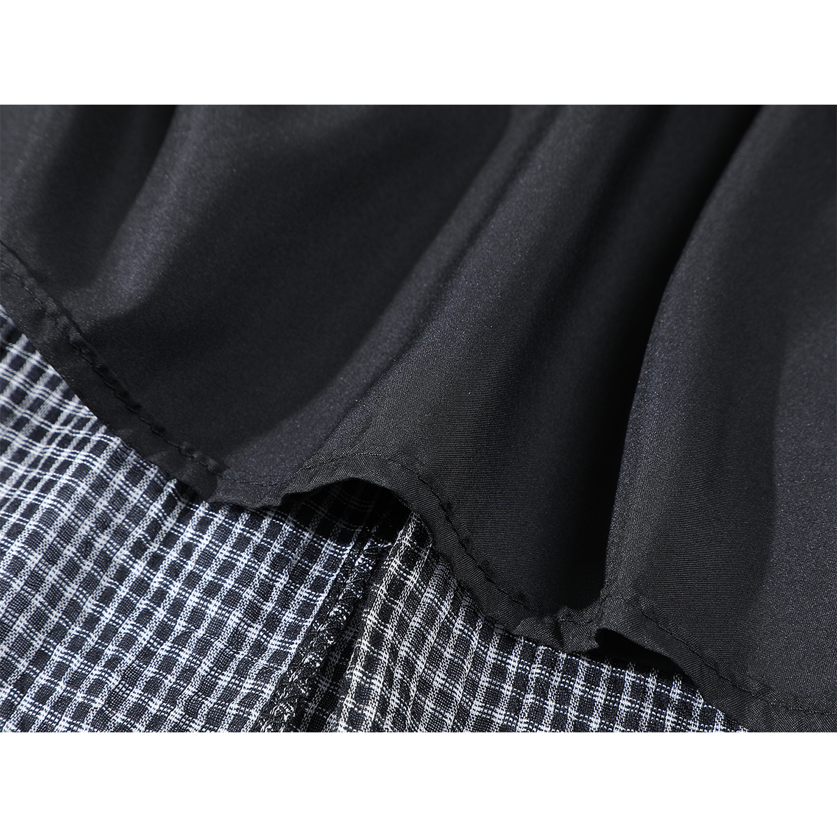 Cholisa Qara Damalı Qadınlar üçün Düzensiz A-xəttli Ətək, 2025 Yay üçün Super Populyar Yüksək Belli Arıqladıcı Orta Uzunluqlu Ətək