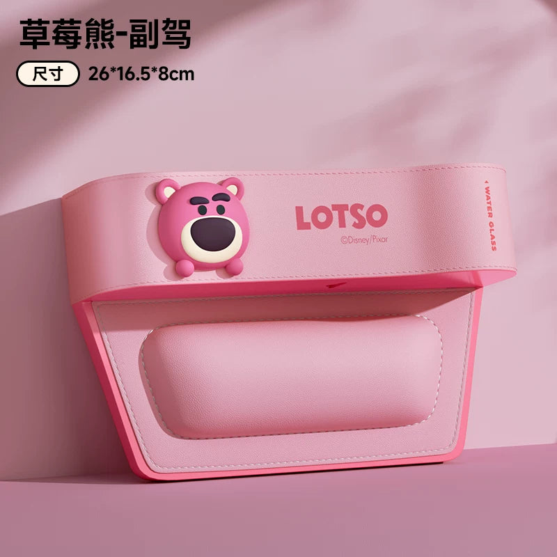 Spaces between seats, essential car accessories, Disney car storage box for passenger seat.