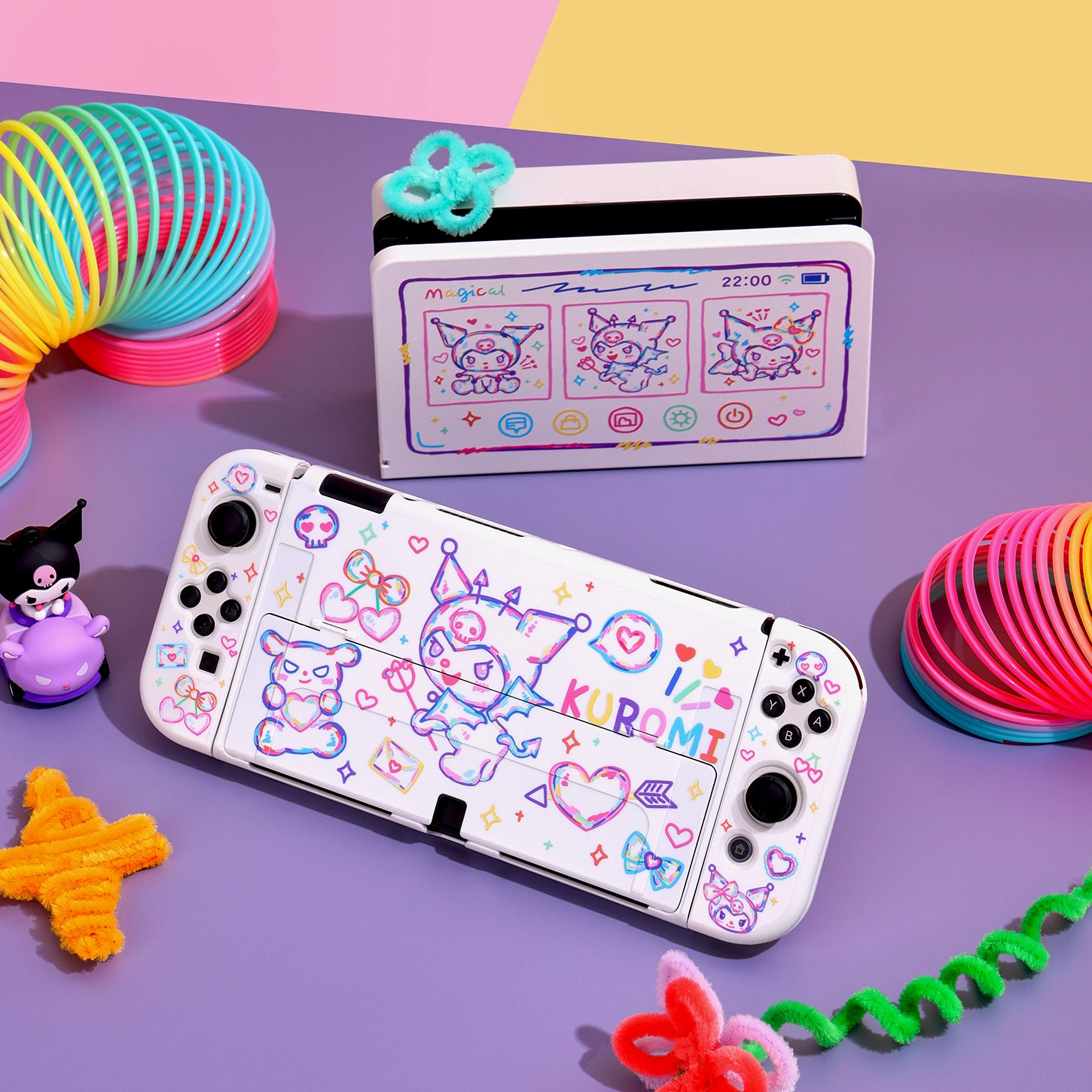 SWITCH OLED qoruyucu qutu Switch2 qoruyucu qutu sevimli sərt qabıqlı əsas qoruyucu qutu Tuya Kuromi