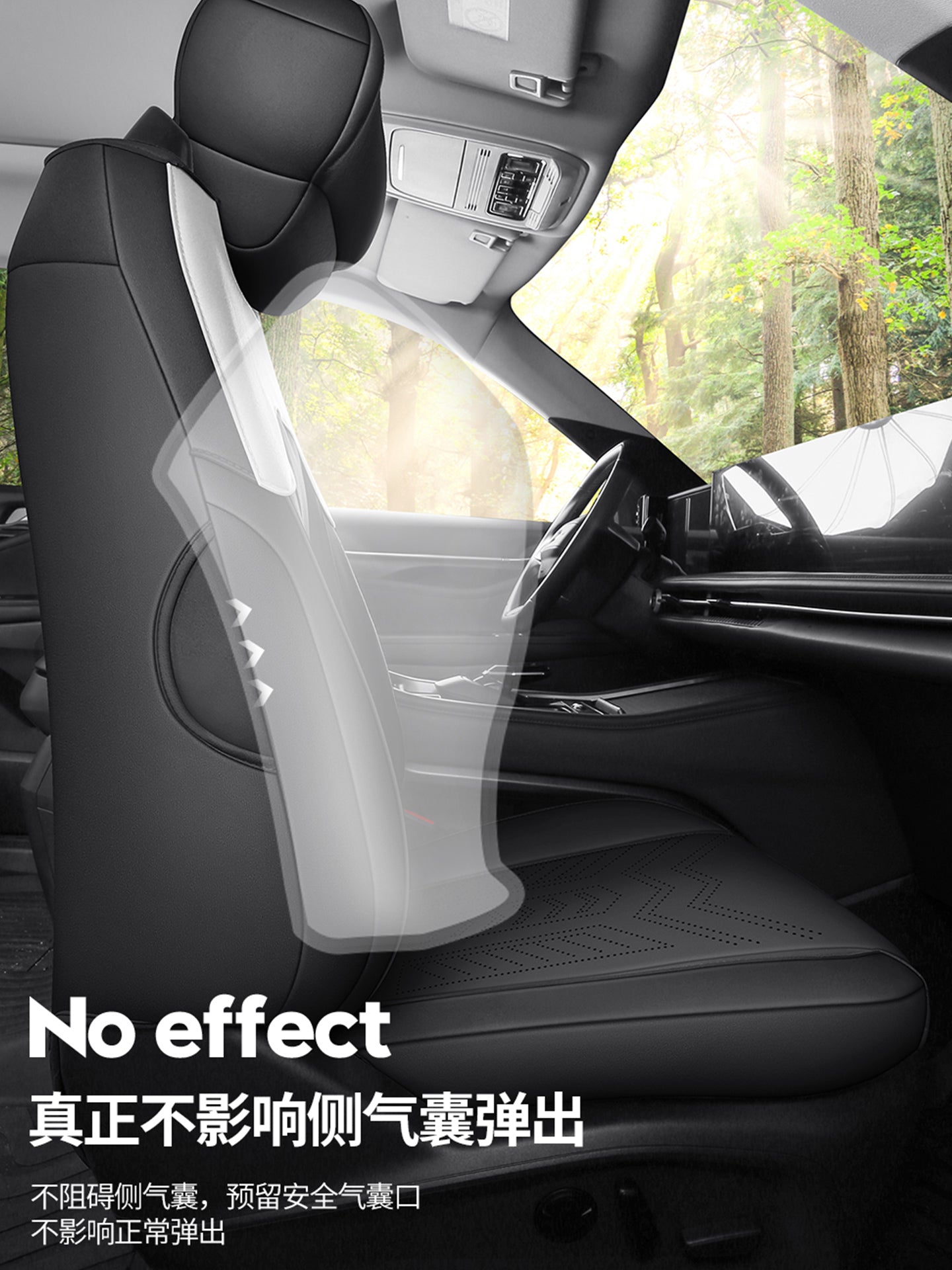 2023-2025 Ford Edge L Seat Covers - Full Coverage Car Seat Cushions, 7 Seat Covers for All Seasons