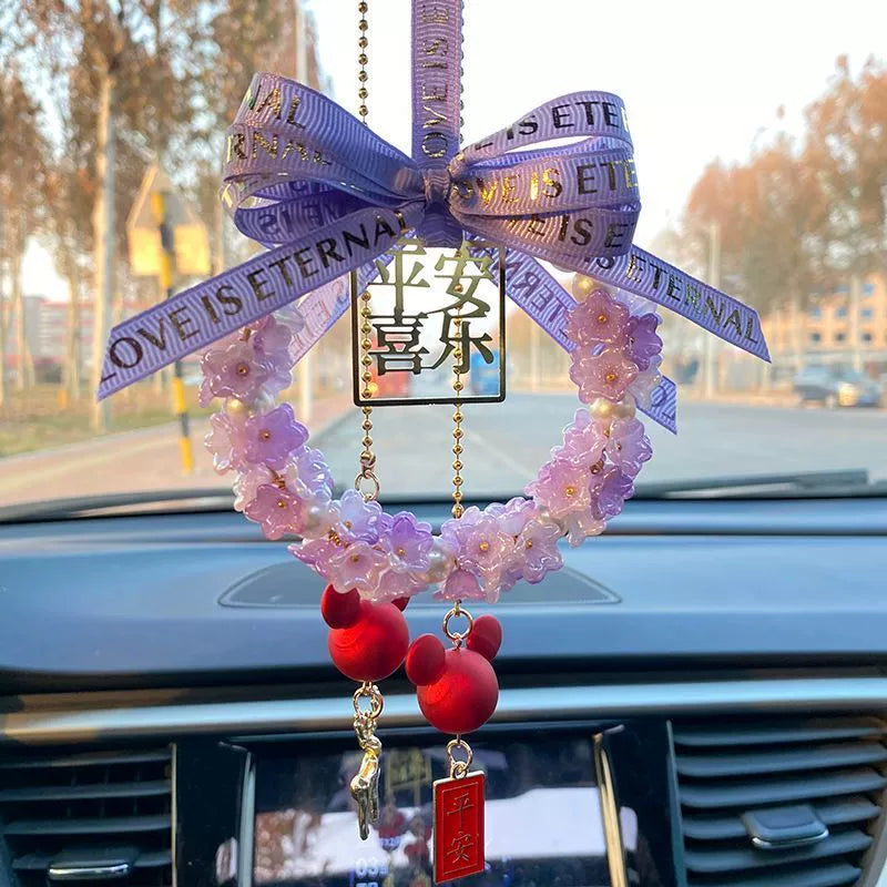 2025 Yeni Avtomobil Asqıları İnternet Məşhur Avtomobil Arxa Görünüş Güzgüsü Asma Qadın Avtomobili Yüksək səviyyəli Kulonlar Ornamenti Safe Joy