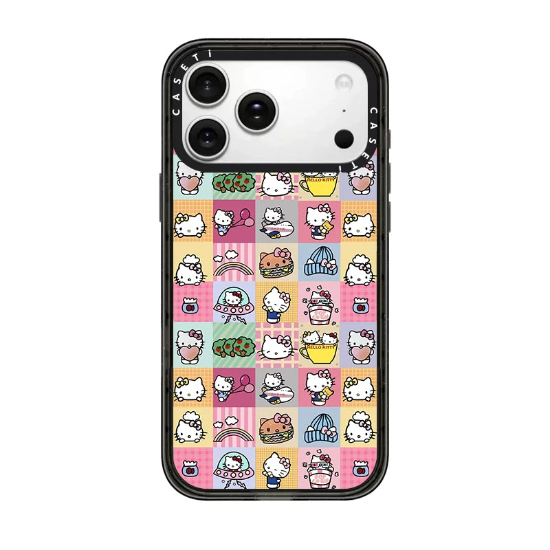 CASE Hello Kitty Hamburger Etiket Telefon Qutusu, iPhone 17 Pro Max Telefon Qutusu ilə Uyğundur 16/15/14 Plus, Trend Brend, Populyar Onlayn Məşhur Stil, Maqnit Əlavəsi