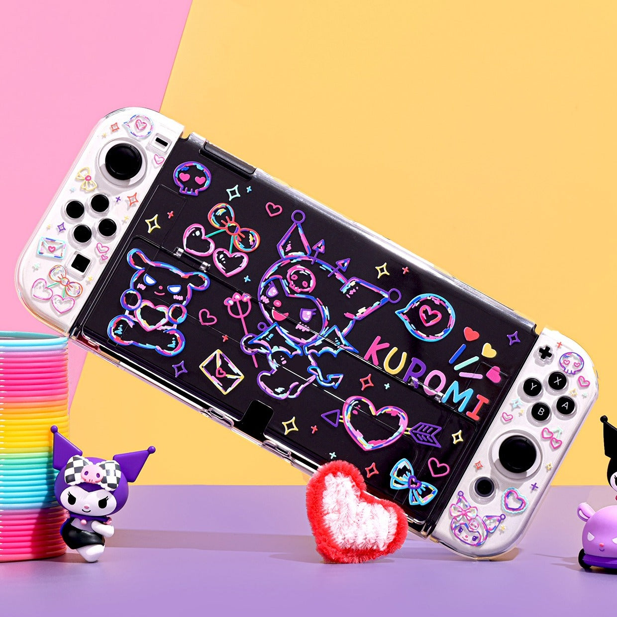 SWITCH OLED qoruyucu qutu Switch2 qoruyucu qutu sevimli sərt qabıqlı əsas qoruyucu qutu Tuya Kuromi