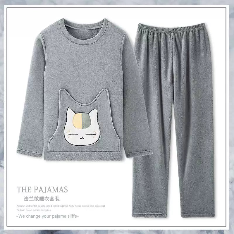 cütlük pijama dəsti qış qadın kişilər pijama ev geyimləri pijama