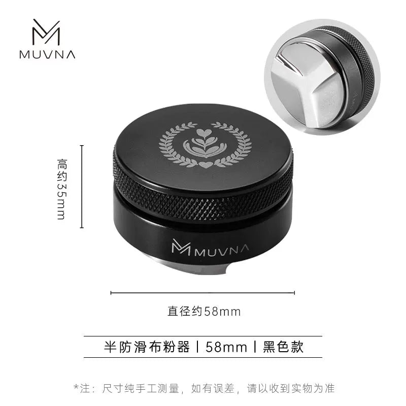 Espresso qəhvə tozu dispenseri 304 paslanmayan poladdan hündürlüyü tənzimlənən üç və dörd bıçaqlı 51/53/58 mm toz yayma aləti