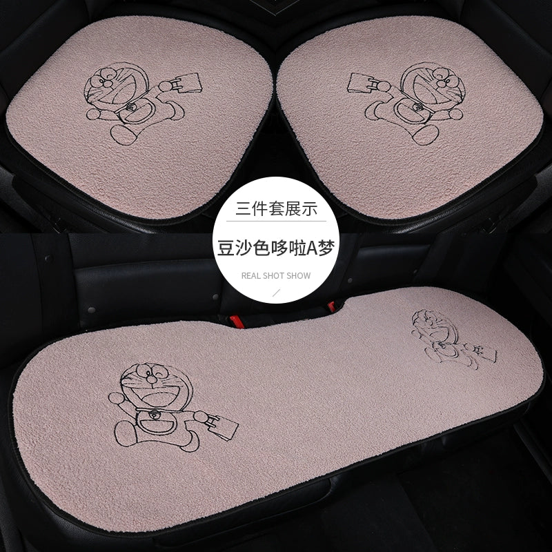 Avtomobil Yastığı Qış Dolması Üç Parçalı Cizgi Filmi Tək Parça Ins İnternet Məşhur Arxa Sıra Qısa Kaşmir Heattech Yəhər örtüyü