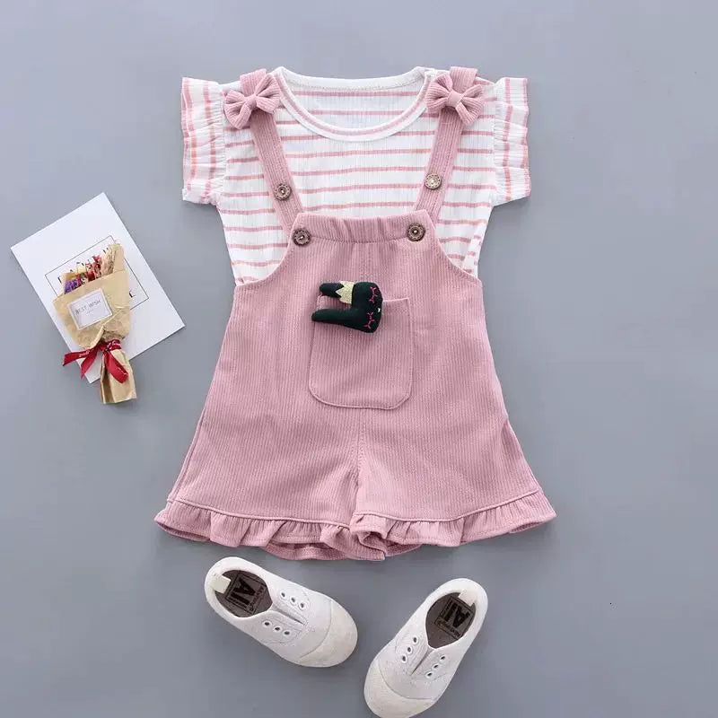 Yay Uşaq Geyimi Körpə Sevimli Qızlar Gündəlik T-Shirtlər Bi