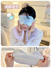 Sanrio orijinal səlahiyyətli buz ipək göz maskası yuxuya kömək edir, nəfəs ala bilir və tələbələr və qızlar üçün yuxu və səyahət etmək üçün sevimlidir.