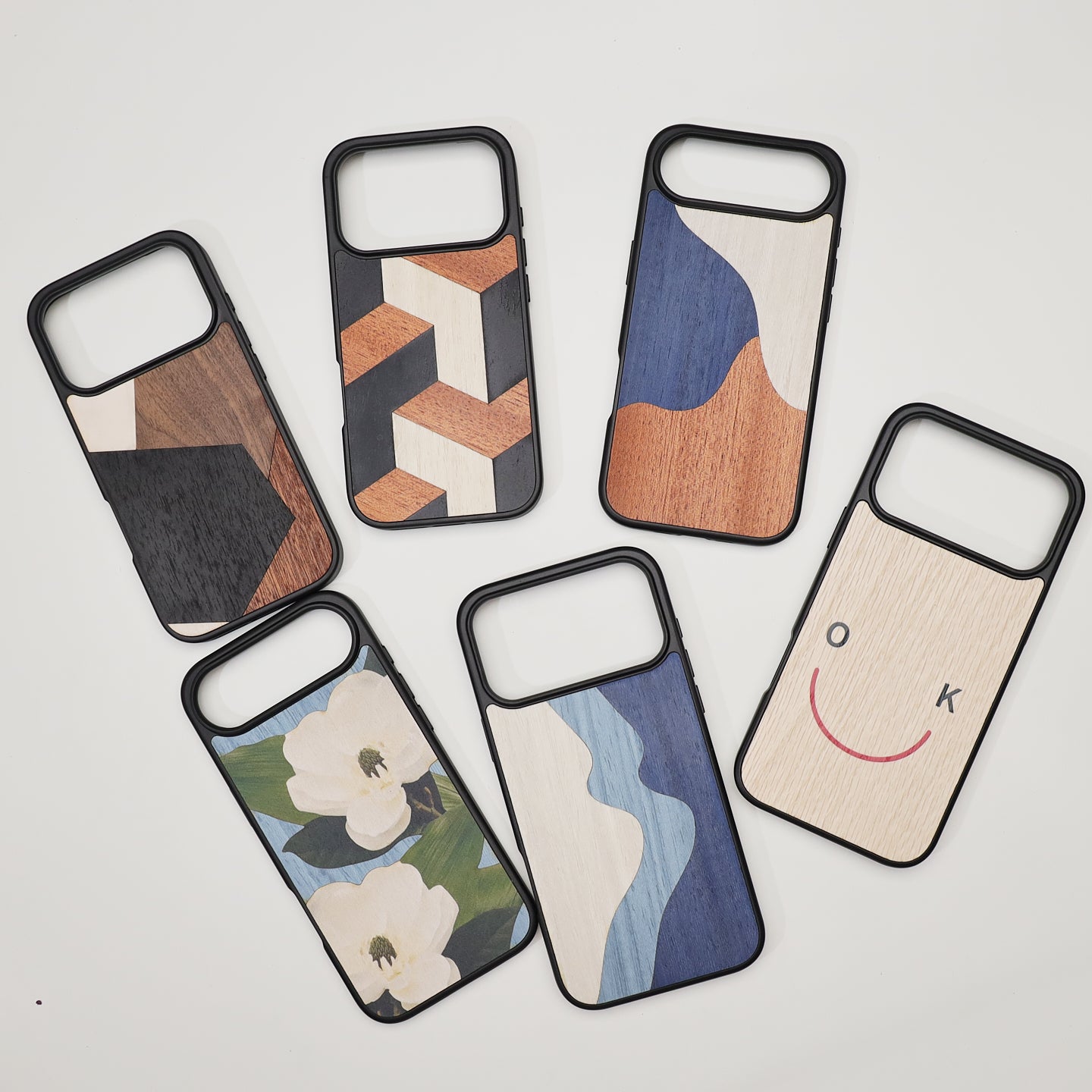 Handmade mosaic phone case made of solid wood imported from Italy, Magsafe magnetic BOARD for Apple 17, Samsung S25, Ultra full cover, iPhone 15 Pro Max, niche minimalist drop-resistant protective case.