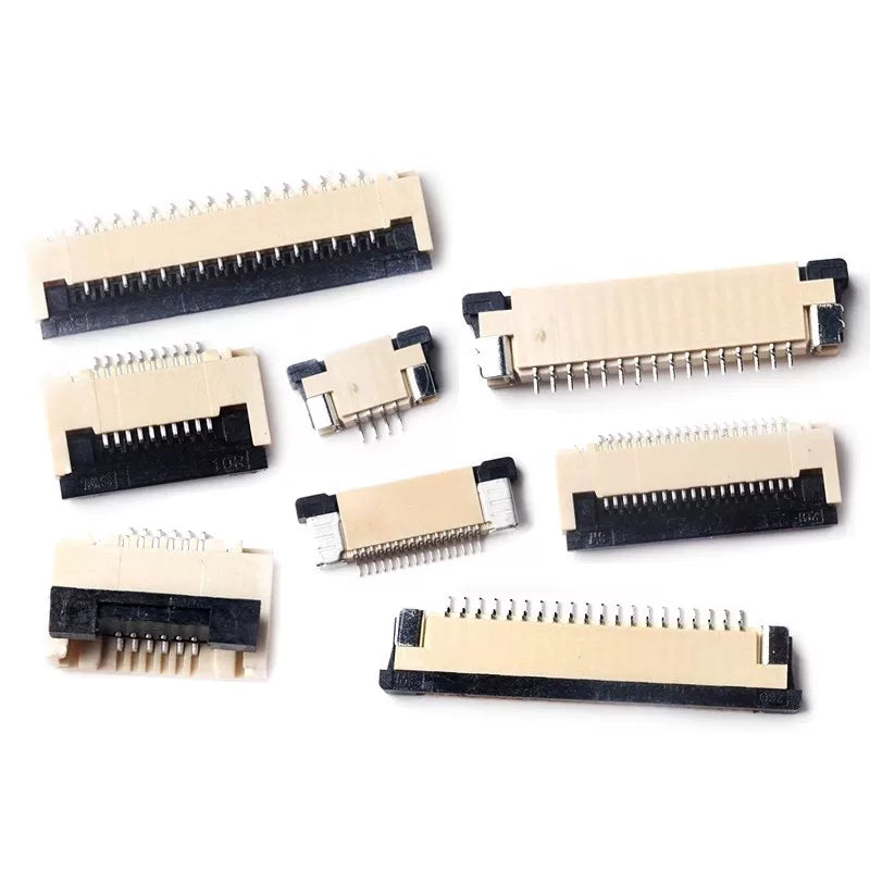 FFC/FPC birləşdiricisi 1.0/0.5MM çekmece qapaqlı tipli yuxarı və aşağı rozetkalar 4/6/8/10/12/30~40P