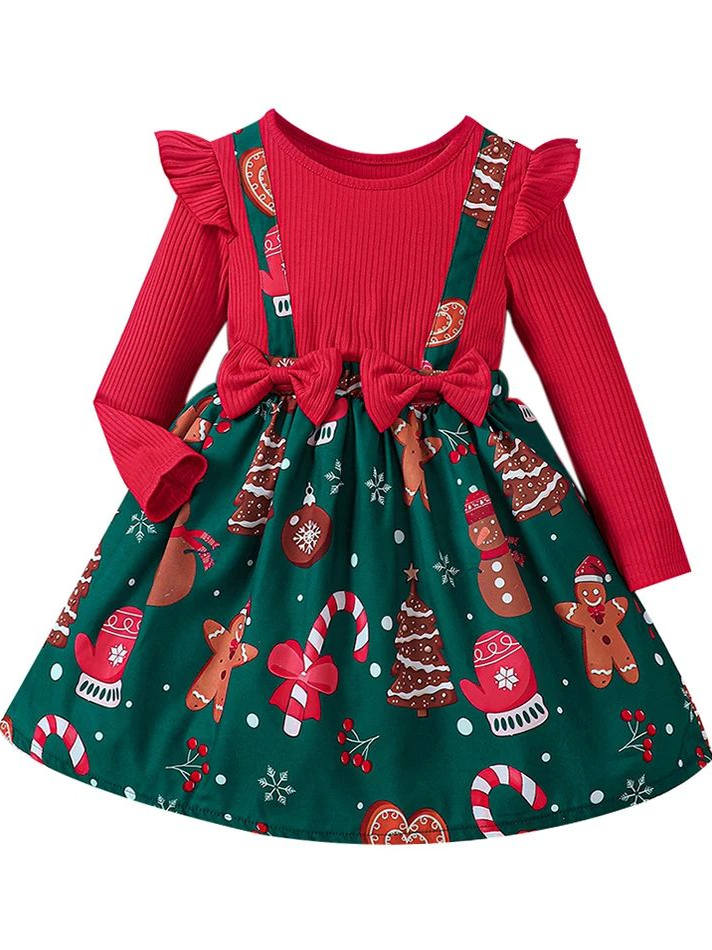 Yeni Uşaq Milad Donu Qızlar Geyimləri Payız Qış Şirin Kaliforniya