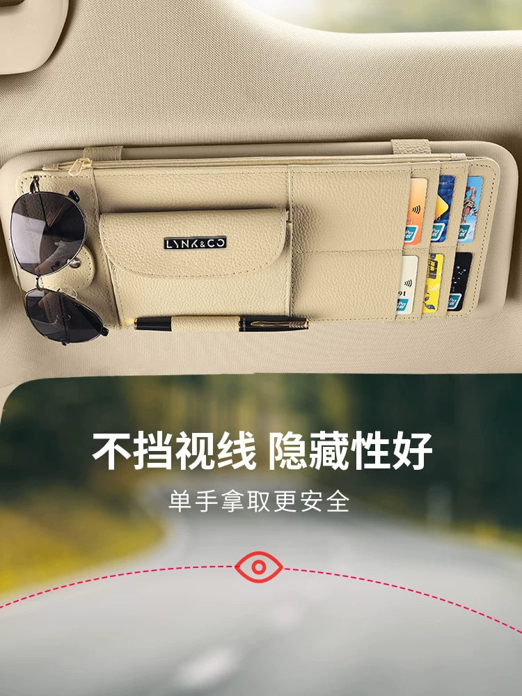 Lynk & Co avtomobil günəşdən qoruyucu saxlama qutusu 03/06/01/09/08EM-P avtomobil salonu aksesuarları kart və eynək klipi