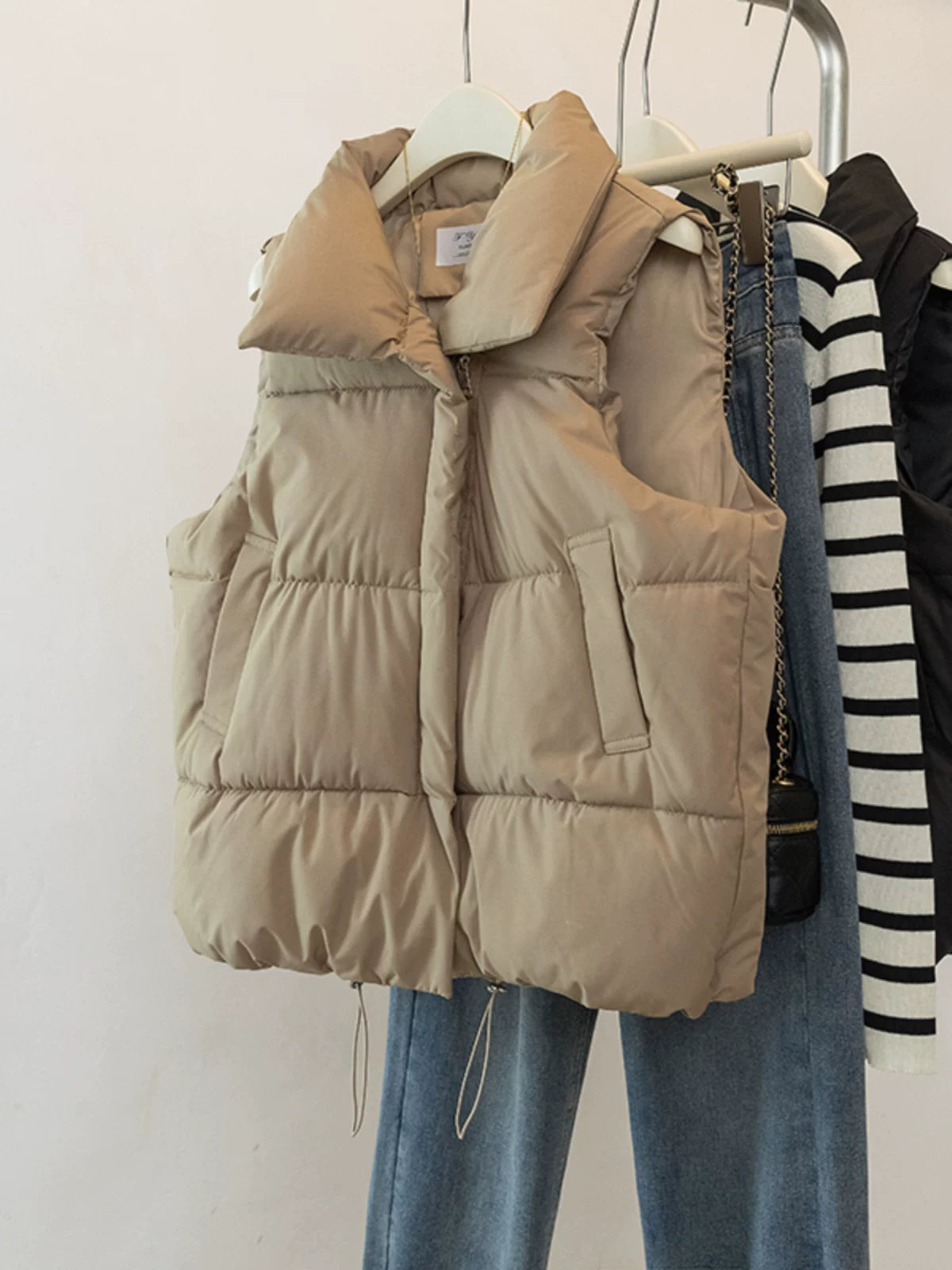 Qadınlar üçün Plus Ölçülü Qalın Yaxalıqlı Moda Pambıq Jilet, Yeni Yaz Stilində, Arıqladıcı, Boş Koreya Stilində Qısa Gödəkçə