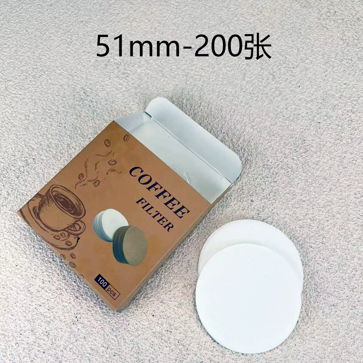 İtalyan qəhvə maşını sapı xüsusi dəyirmi ikinci dərəcəli su filtr kağızı Moka pot 515 358mm universal toz qabı filtr kağızı