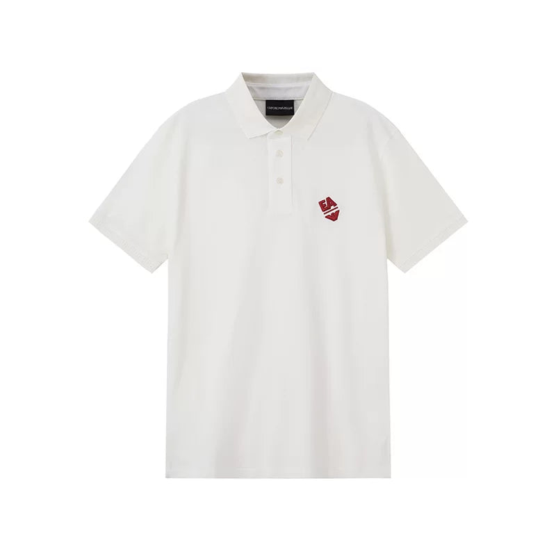 Armani EA Men's Embroidered Eagle Logo Cotton Short Sleeve Polo Shirt 3D1FE6 1JTKZ
