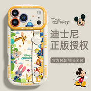 Orijinal Disney Apple 17 mobil telefon qutusu üçün uyğundur, yeni silikon qolbaq iphone16promax yıxılmağa qarşı qoruyucu qabıq 15 yaradıcı cizgi filmi heyvan super isti 14plus qadın cütlük yüksək səviyyəli hissi