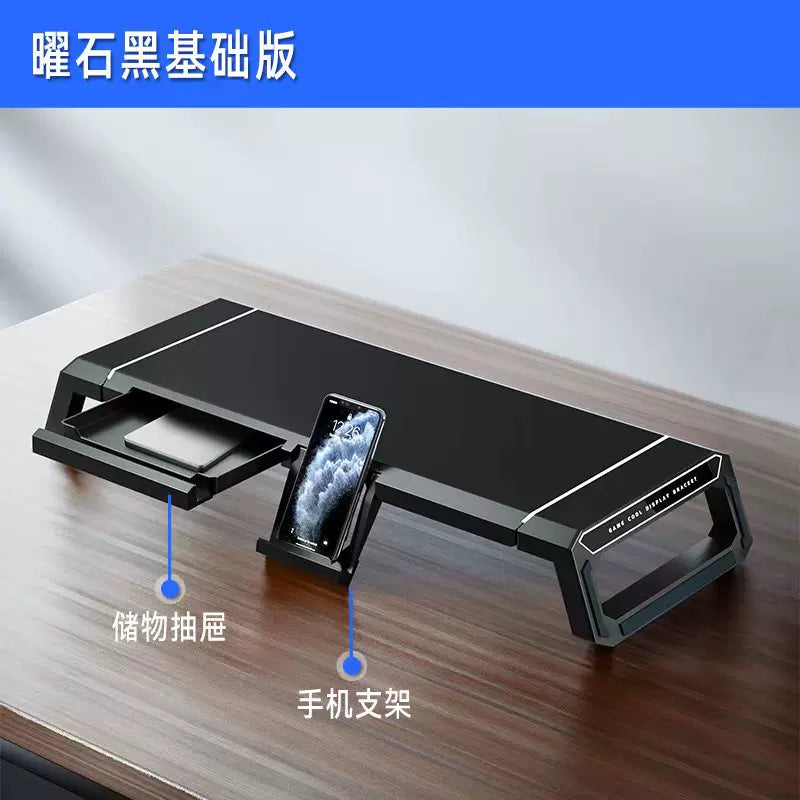 Kompüter monitoru çekmeceli ucaldılmış stend Usb hamısı bir yerdə masa üstü ekran bazası stolüstü qatlanan saxlama rəfi imac ekran RGB stansiyası genişləndirilməsi çoxfunksiyalı noutbuk stendi