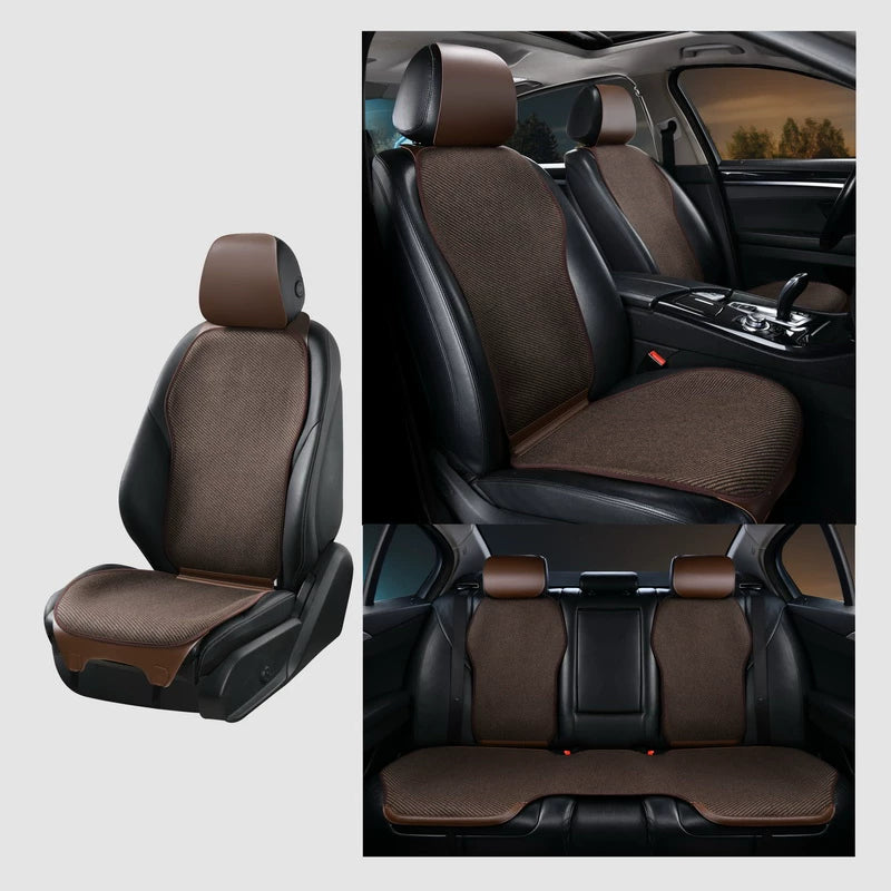 Linen car seat covers, slimming seat cushions, universal linen seat cushions, non-slip, breathable, tie-free, simple seat covers