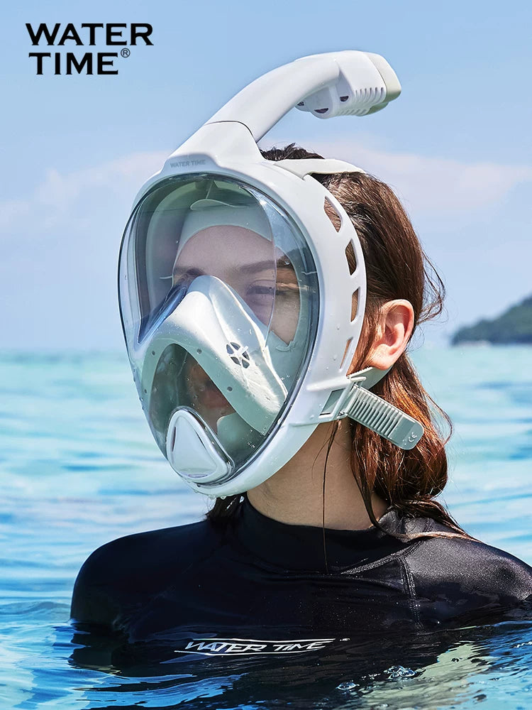 WaterTime snorkeling üç xəzinə dalğıc maskası avadanlığı sualtı nəfəs borusu pulsuz dalğıc gözlükləri böyüklər üçün üzgüçülük eynəkləri