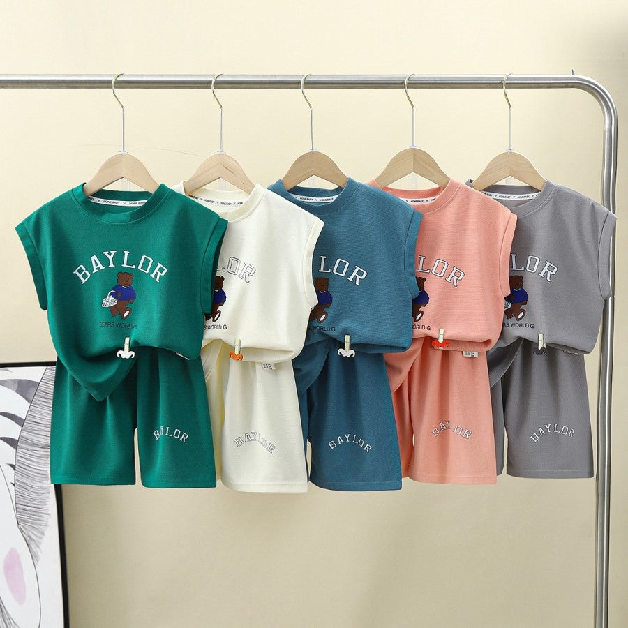 Oğlanlar Qızlar üçün körpə geyimləri Futbolka Şortlar uşaqlar üçün Pambıq Yay