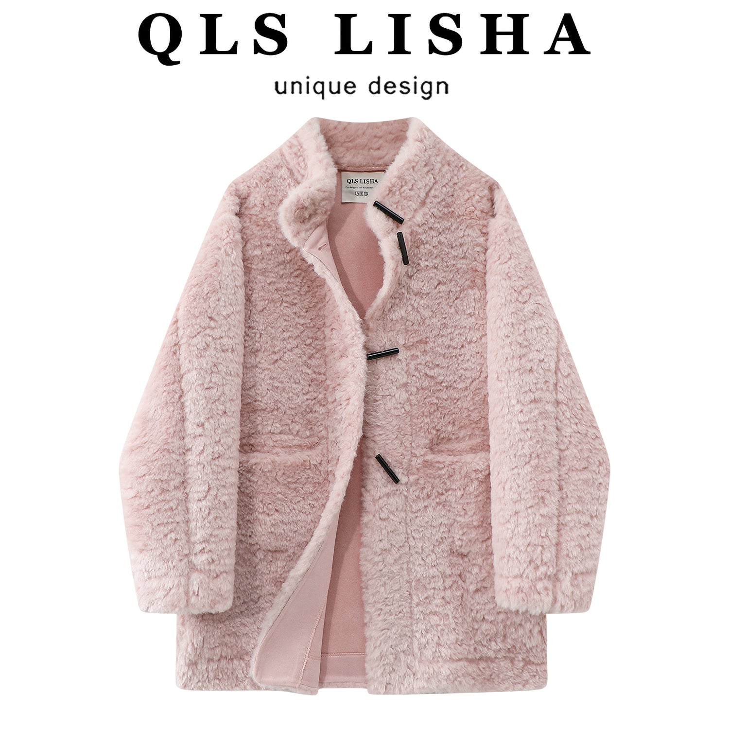 Qadınlar üçün Cholisa qırxma paltosu, şık, gənc, yüksək səviyyəli, qalın, isti, tüklü qış paltosu