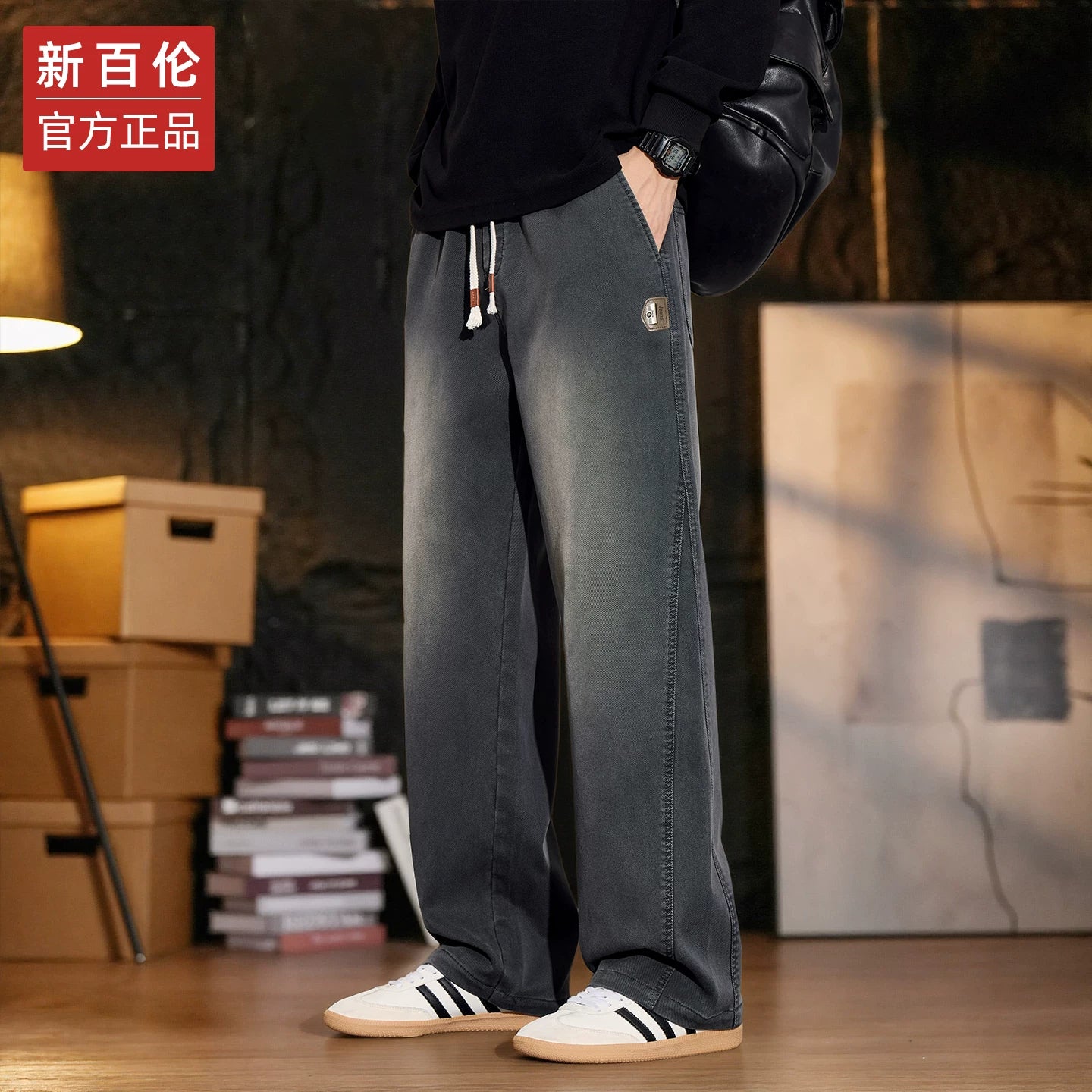 New Balance Men's Casual Pants, Autumn Fashion Loose Straight Leg Skinny Wide Leg Sports Pants, 2025 Autumn/Winter New Arrival