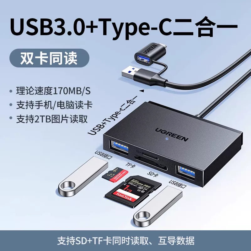 Greenlink yaddaş kartı oxuyucusu SD kart genişləndirici dok typec yüksək sürətli kamera bağlantısı USB çoxfunksiyalı mobil telefon TF yaddaşı OTG DJI Apple iPad noutbuk üçün uyğun CCD çevirici