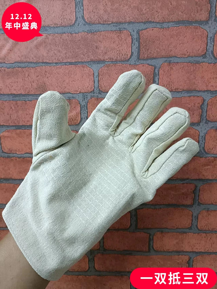 İki qat qalınlaşdırılmış tam astarlı 24 xəttli gözyaşardıcı qoruyucu Guyi əməyin mühafizəsi əlcəkləri aşınmaya davamlı kişi pambıq iş əlcəkləri