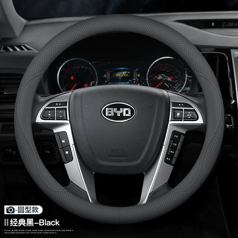 2025 BYD Yuan PLUS orijinal dəri sükan örtüyü, 2021/2023/2024 Yuan PRO sükan örtüyü dekorativ aksesuarlar