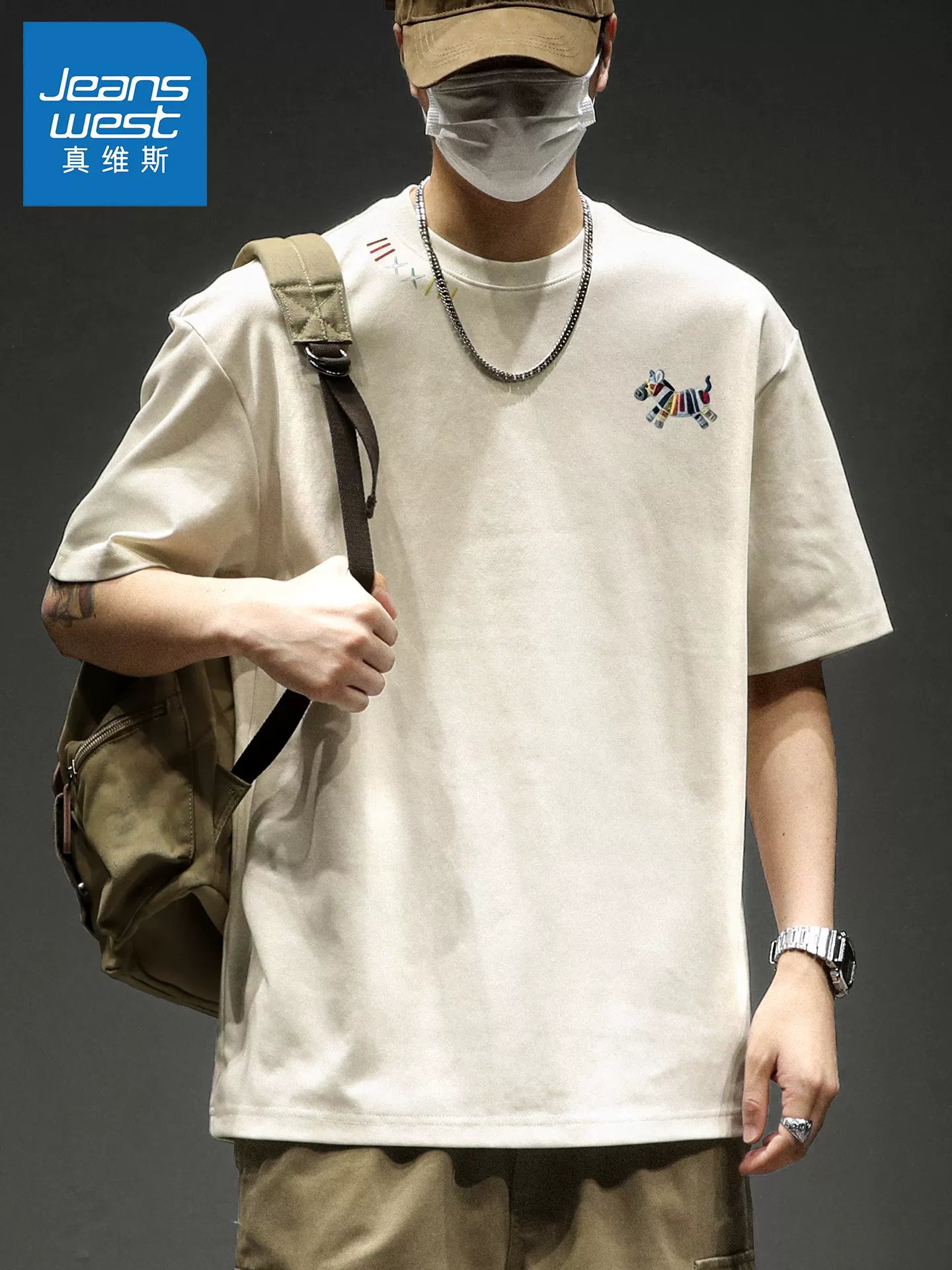 Cinslər At İlinin Qərbi Boş Pambıq Qısaqol Oğlanlar üçün T-shirt 2026 Yay Yeni Yaraşıqlı Dəyirmi Yakalı T-shirt Kişilər üçün Top