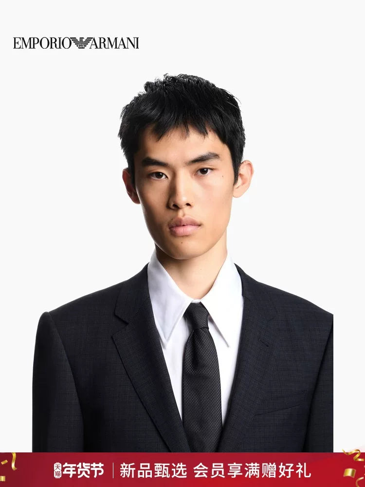 [Yeni il hədiyyəsi] EMPORIO ARMANI Kişi İpək Rəsmi Qalstuk (Payız/Qış Yeni Gəlişi)