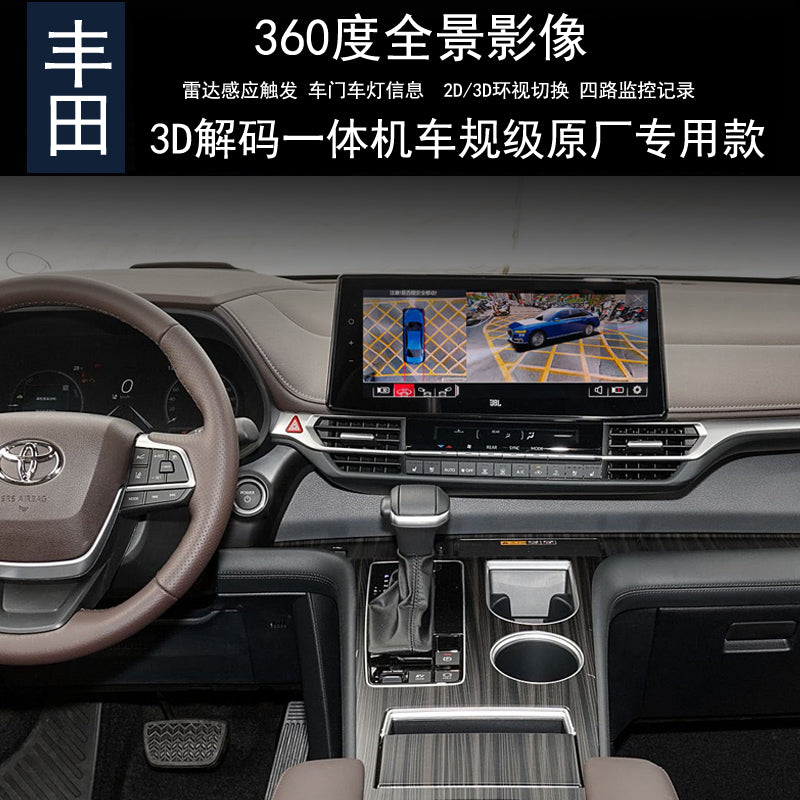 Toyota Sienna Grandia 360° panoramic dashboard equipped with rear view camera and radar
