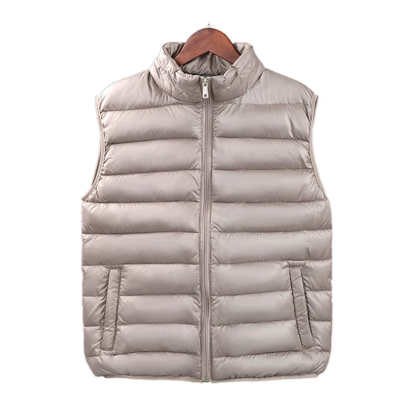Gündəlik Kişilər üçün Pambıq Jilet, Qış İstiliyi, Qalınlaşdırılmış, Böyük Ölçülü, Orta yaşlı və Gənc Kişi Jileti, Kişi Ata Üst Geyimi, Tünd Pambıq
