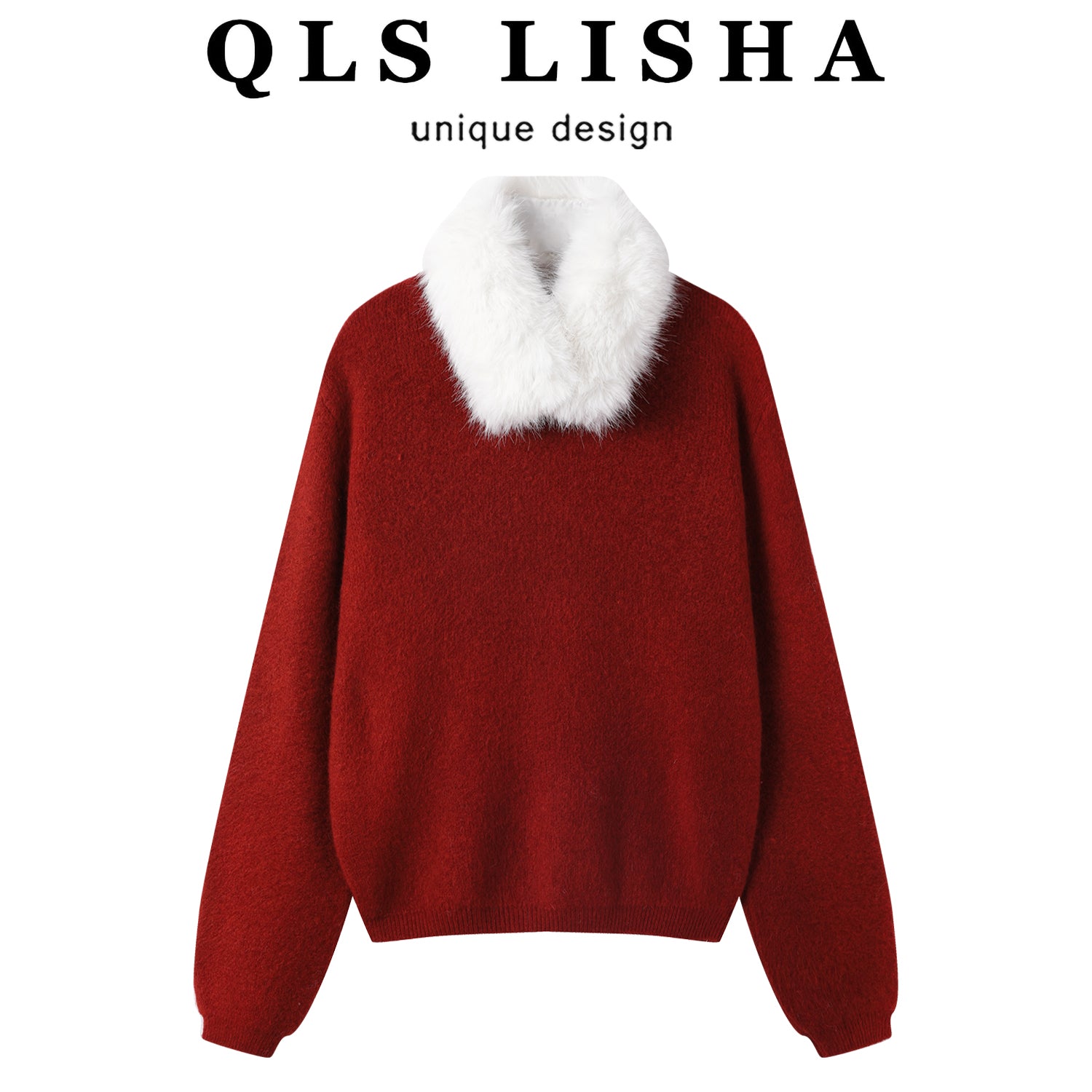 Cholisa-dan payız və qış üçün mükəmməl olan, çoxfunksiyalı qırmızı Milad sviteri, çox şirin və unikal qalın toxunma sviter.