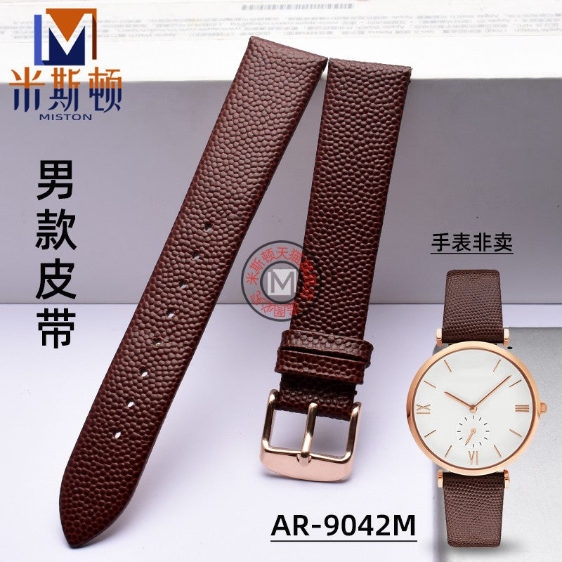 Miston, kişilər və qadınlar üçün əvəzedici Armani AR-9042M və AR-9042L nazik, yumşaq, retro saat qayışları təklif edir.