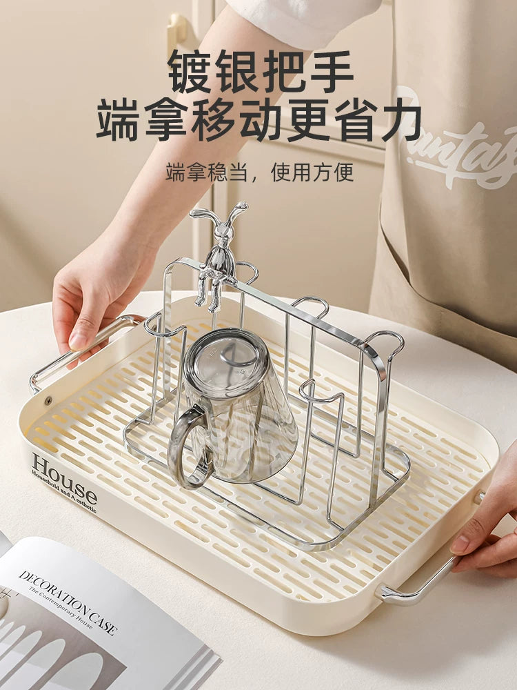 Kawashimaya drenaj qabı məişət su stəkanı drenaj rəfi fincan rəfi düzbucaqlı kubok çay fincanı çay nimçəsi