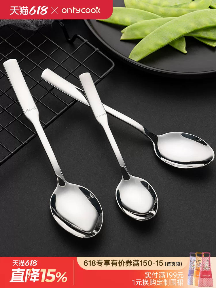 onlycook qida dərəcəli 316 paslanmayan polad qaşıq məişət qaşıq uşaq yemək qaşığı körpə süfrə qaşığı
