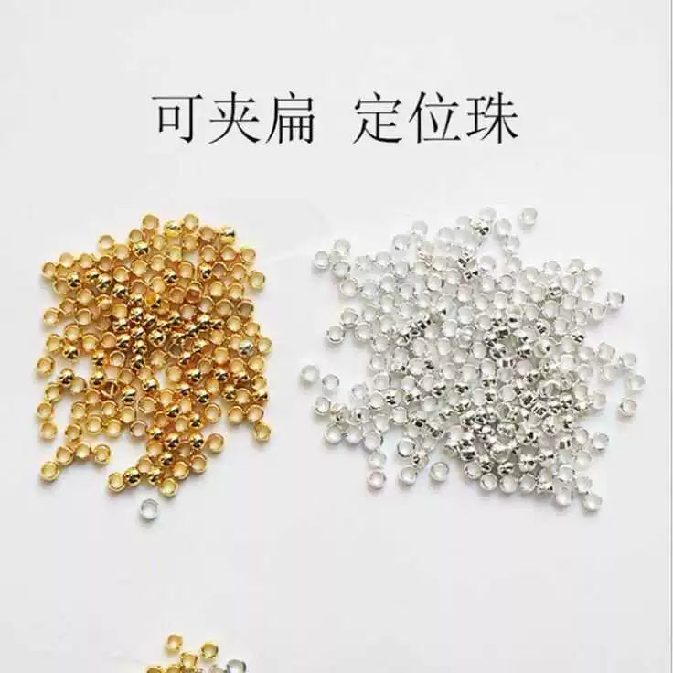 Yerləşdirmə muncuqları diy zərgərlik aksesuarları gümüş metal kəsilə bilən sabit toka əl işi bilərzik boyunbağı bitirmə muncuqları