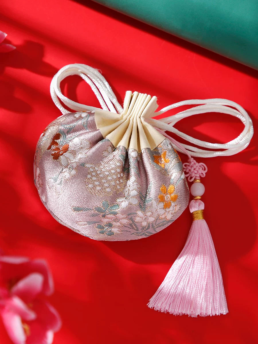Qızıl ipək çaplı Hanfu pul kisəsi kisəsi, qədim üslublu kisə boş çanta, Çin üslublu kisə, ağcaqanad kovucu, Hanfu bəzəyi, əl çantası