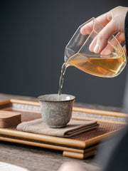 Longquan Celadon Master Kuboku Tək Fincan Ge Fırın Qara Buz Çatlaq Çay Fincan Çay Fincan Kişi Kung Fu Çay Dəsti Şəxsi Çay Fincan