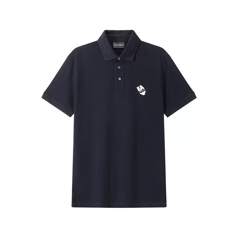 Armani EA Men's Embroidered Eagle Logo Cotton Short Sleeve Polo Shirt 3D1FE6 1JTKZ