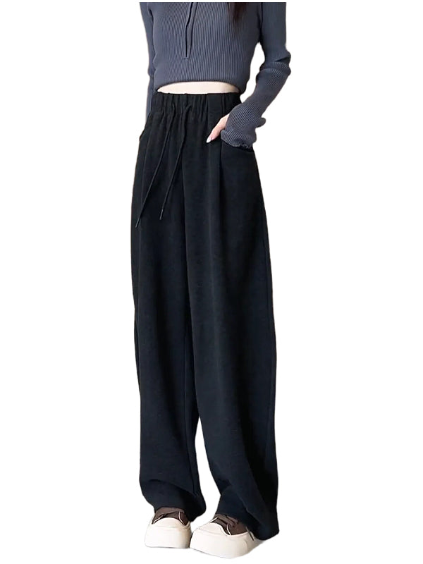 Koreya üslubunda qadınlar üçün rahat gündəlik şalvar, yeni 2026-cı ilin yazı, böyük ölçüdə, yüksək belli, arıqladıcı, geniş və çoxfunksiyalı enli ayaqlı şalvar.