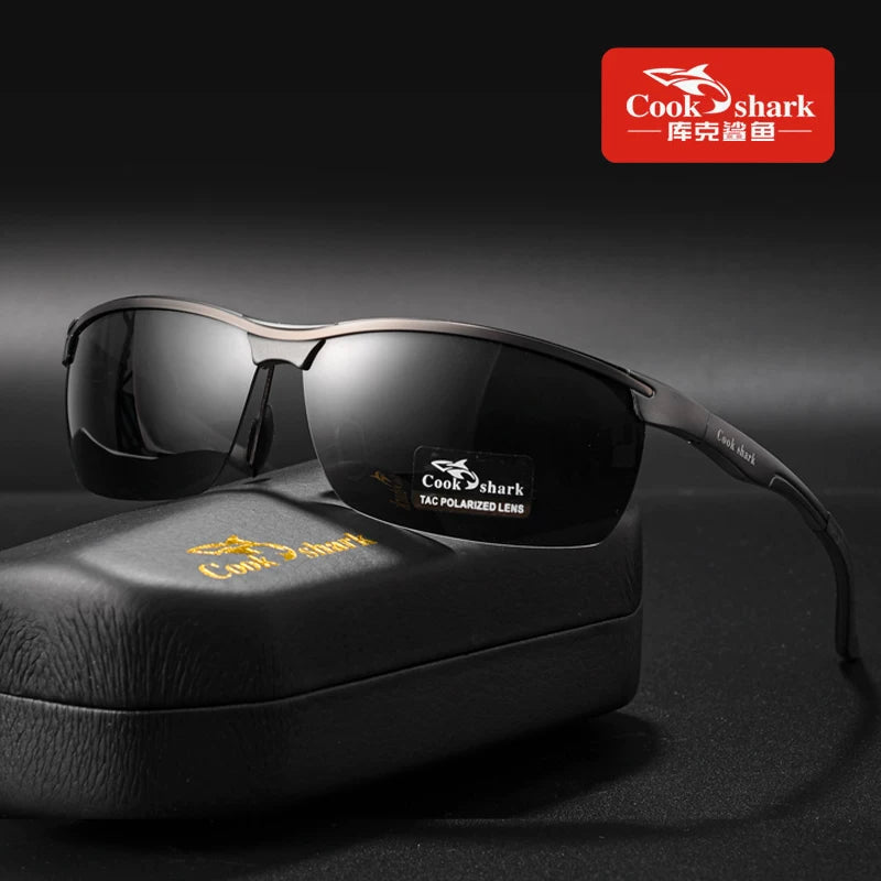 Cook Shark-ın kişilər üçün yeni idman polarizasiyalı gün eynəkləri, sürücülük, rəng dəyişən eynəklər, balıq ovu üçün günəş eynəyi, yüksək səviyyəli