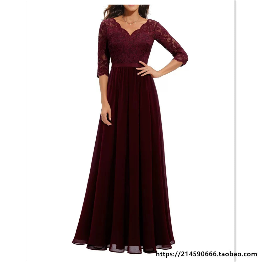 Şifon Donlar Qadınlar üçün Axşam Donu Toy Geyimi üçün Geyim