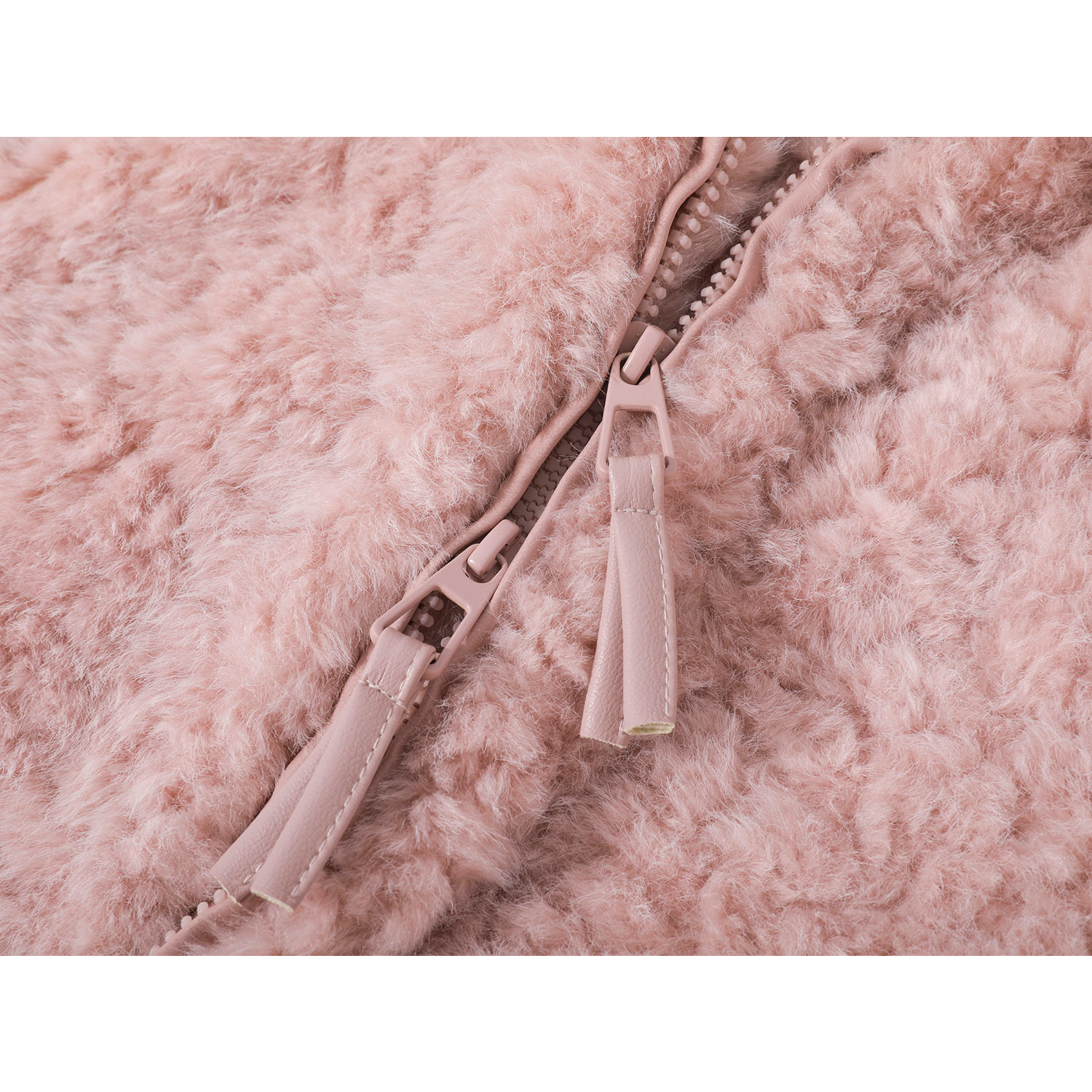 Qadınlar üçün Chola çəhrayı rəngli təmtəraqlı qısa palto, qış üçün yüksək keyfiyyətli isti qalın, ekoloji cəhətdən təmiz xəz və quzu yunundan hazırlanmış top