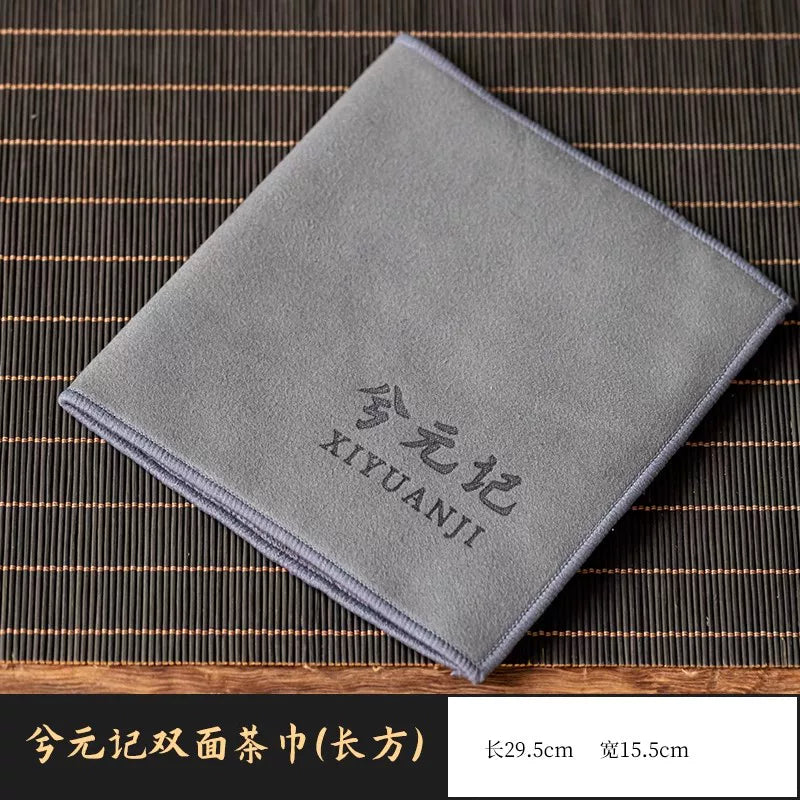 Xiyuanji ikitərəfli çay dəsmal, yüksək səviyyəli çay dəsmal, uducu çay dəsti dəsmal, sehpa, çay süfrəsi, latta, çay süfrəsi aksesuarları