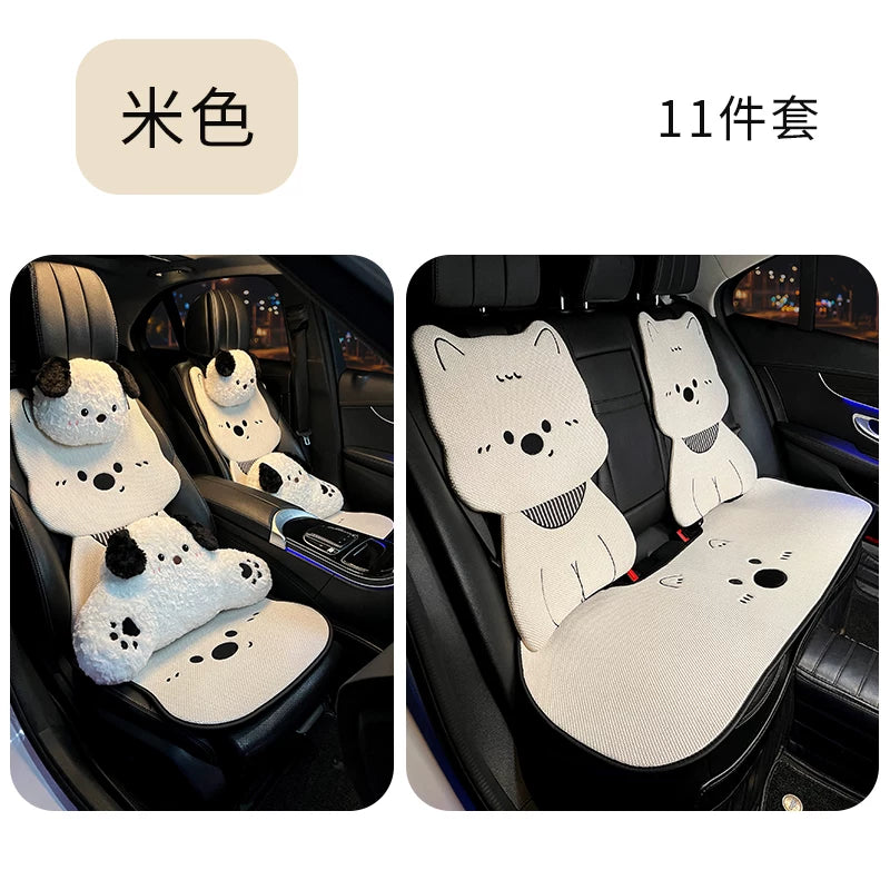 Avtomobil oturacaq üzlükləri, bütün mövsümlər üçün, premium kətan parçalar, sevimli, 25 üslub.