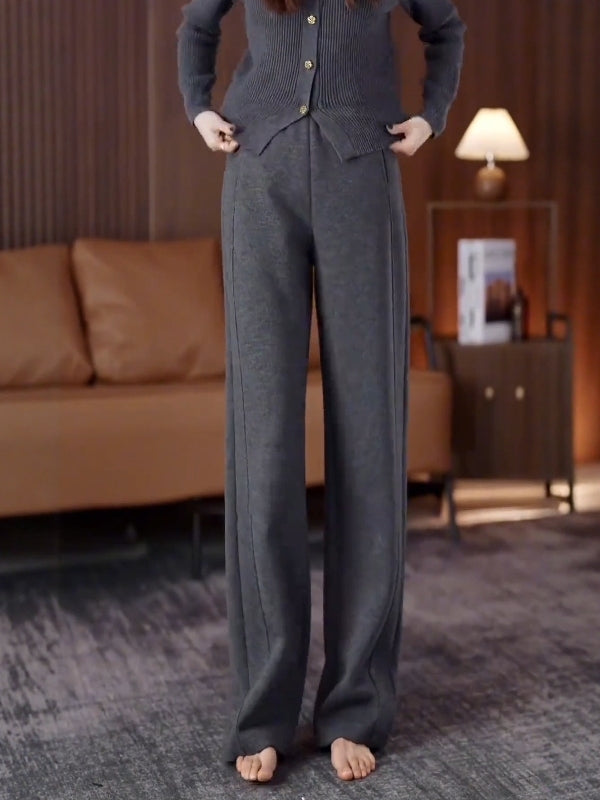 Qadınlar üçün qalınlaşmış yapışqanlı düyü əyri şalvarlar, 2026-cı ilin payız və qış yeni model, böyük ölçü, arıqlama, tənbəl banan şalvarları, gündəlik düz ayaqlı şalvarlar