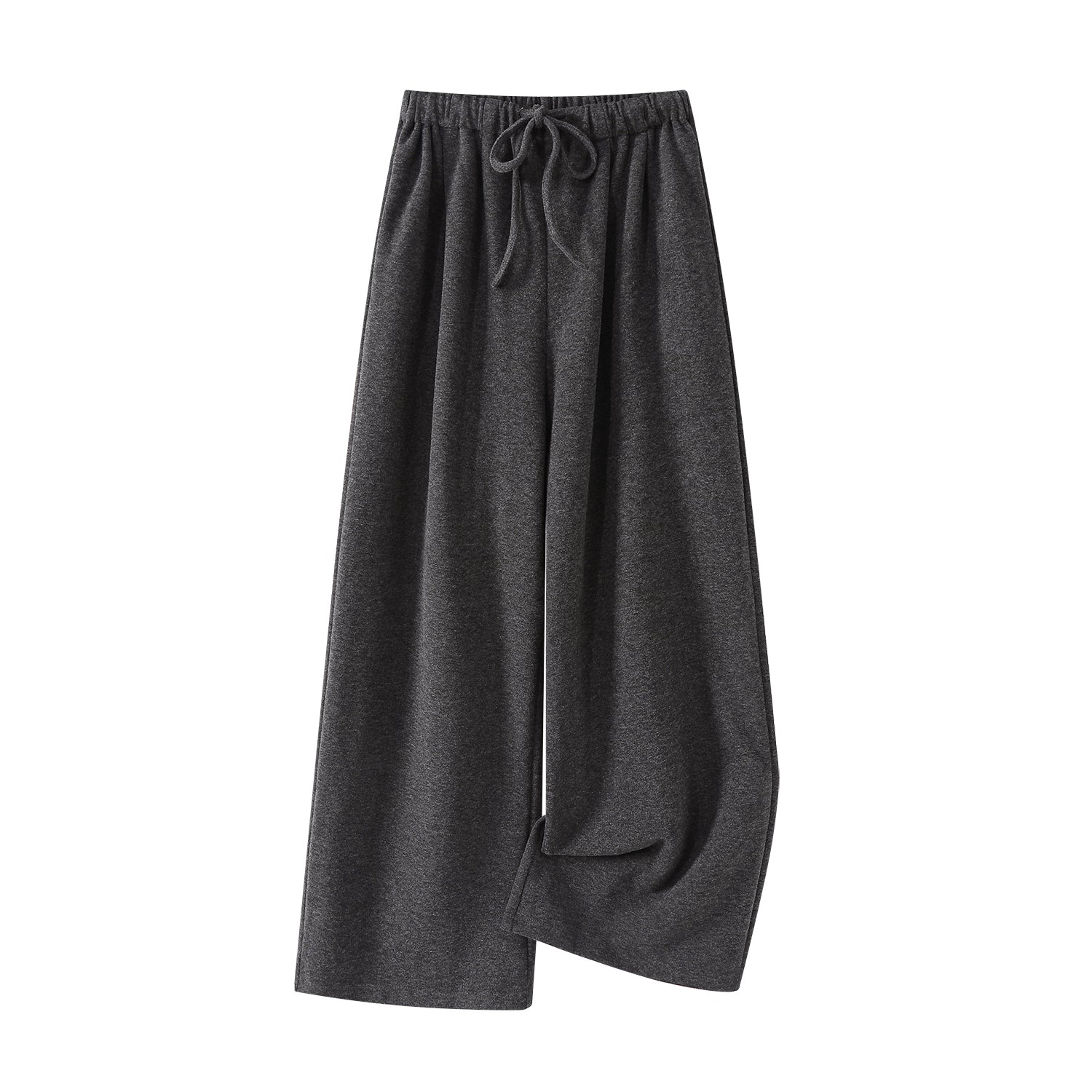 Cholisa qadınlar üçün geniş ayaqlı gündəlik şalvar, 2026-cı ilin payız və qış yeni model, draped, tənbəl model, düz ayaqlı, boş idman idman şalvarı